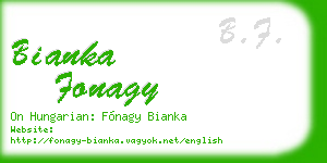 bianka fonagy business card