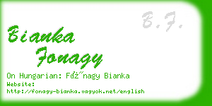 bianka fonagy business card